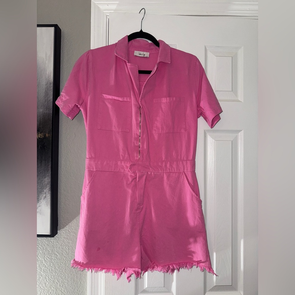 Sadie & Sage Vibrant Pink Romper - Picture 6 of 10